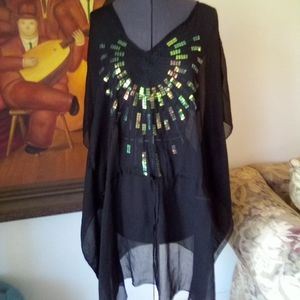 Beach Cover Up With Sequins